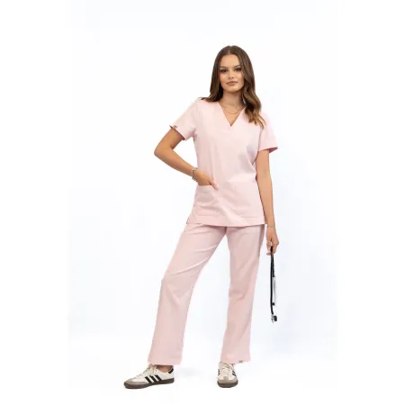 Spodnie medyczne SCRUBS MEDI TEDDY - COSTA POWDER ROSE